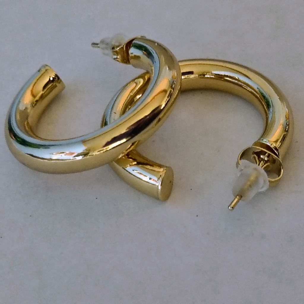 Sterling Silver Gold Hoop